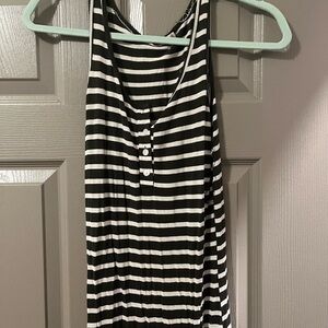 Black and White Striped Tank Top